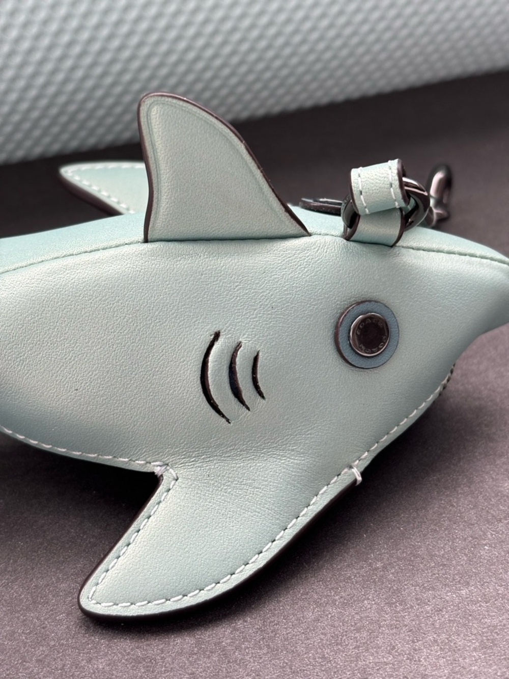 Coach Shark Coin Case Bag Charm - Picture 6 of 10